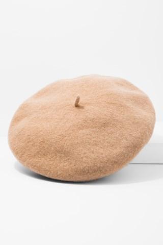 7 For All Mankind Brixton Audrey Beret In Tan