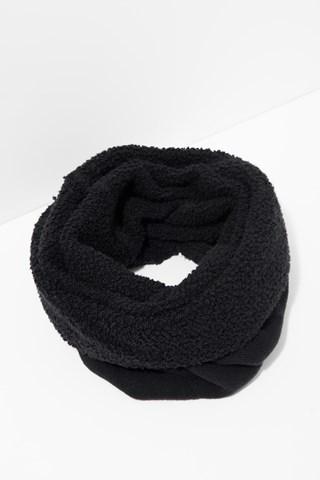 7 For All Mankind Poodle Tube Scarf In Black