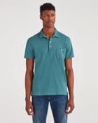 7 For All Mankind Men's Boxer Four Button Polo In Spruce