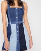 7 For All Mankind Women's Patchwork A Line Dress In Patchwork Found