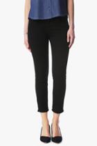 7 For All Mankind Slim Illusion Luxe Kimmie Crop In Black