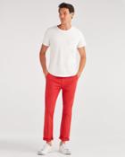 7 For All Mankind Men's The Sunset Slim Chino In Tomato