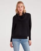7 For All Mankind Pullover Sweater In Jet Black