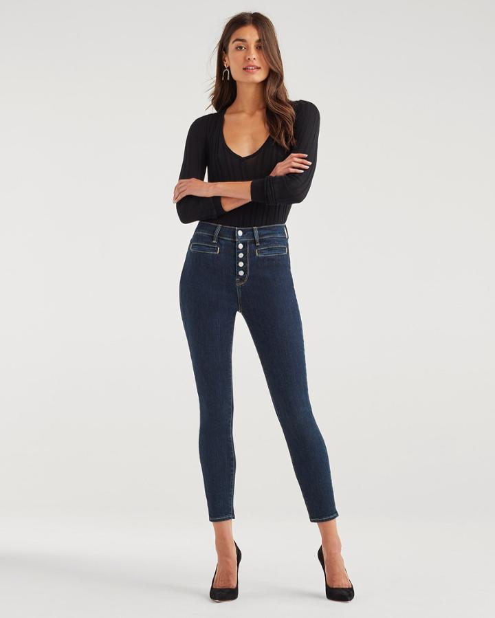7 For All Mankind Women's B(air) High Waist Ankle Skinny In Fate Rinsed