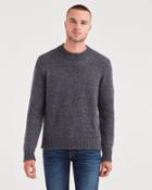 7 For All Mankind Mohair Crewneck Sweater In Charcoal
