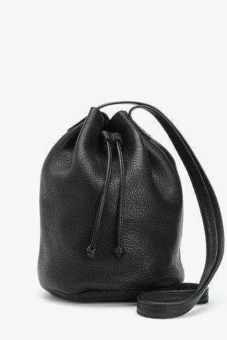 7 For All Mankind Baggu Drawstring Purse In Black