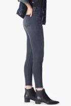 7 For All Mankind High Waist Ankle Skinny In Cobblestone Grey