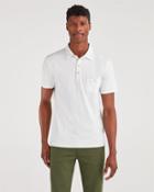 7 For All Mankind Men's Boxer Four Button Polo In White