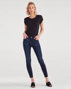 7 For All Mankind Women's Slim Illusion High Waist Ankle Skinny In Tried And True