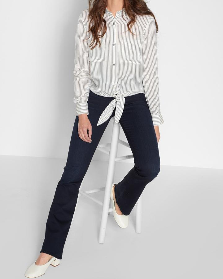 7 For All Mankind Women's B(air) Denim The Kimmie Bootcut In Blue Black River Thames