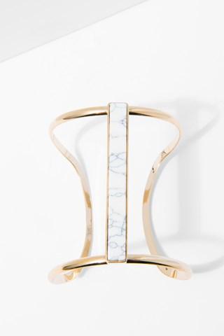7 For All Mankind Xl-bar Cuff In Gold