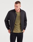 7 For All Mankind Military Strap Bomber In Black