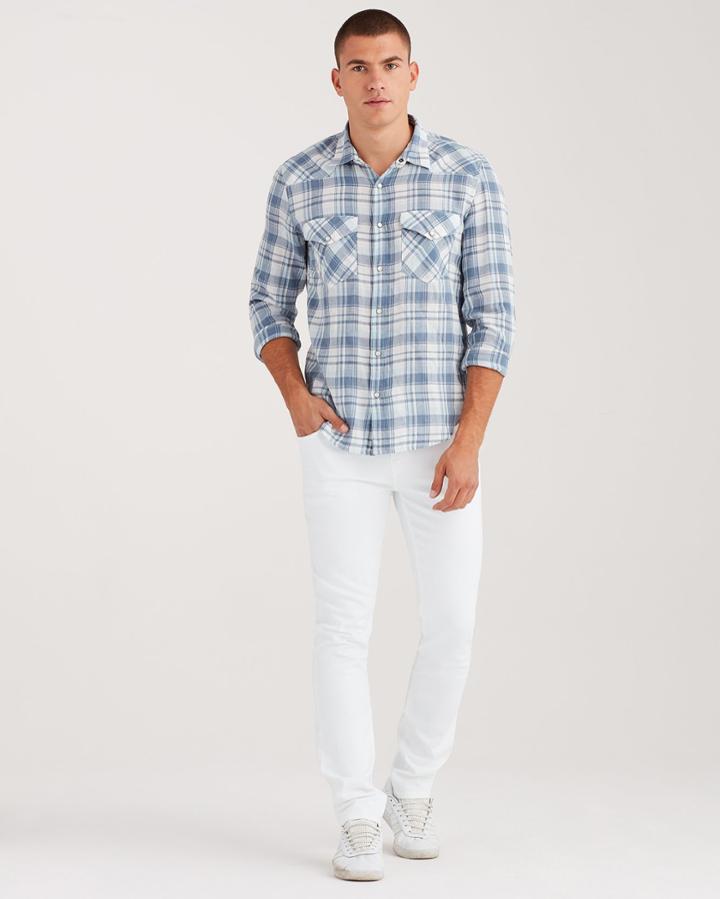 7 For All Mankind Men's Luxe Performance Paxtyn Skinny In White