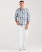 7 For All Mankind Men's Luxe Performance Paxtyn Skinny In White