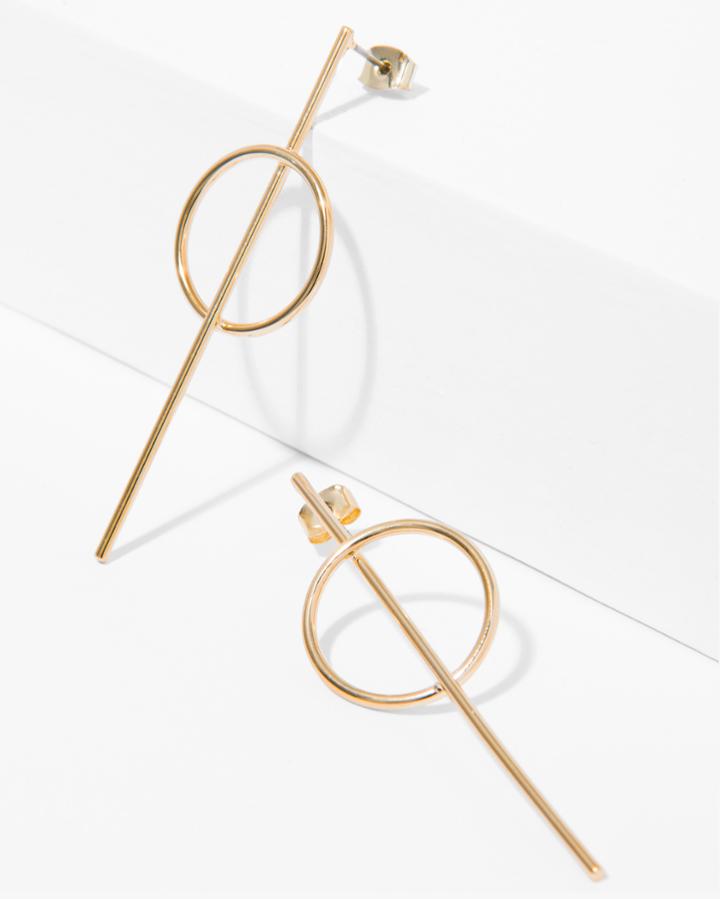 7 For All Mankind Wanderlust + Co Full Circle Earrings In Gold