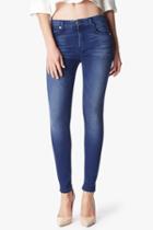 7 For All Mankind Slim Illusion Luxe Mid Rise Skinny In Medium Heritage