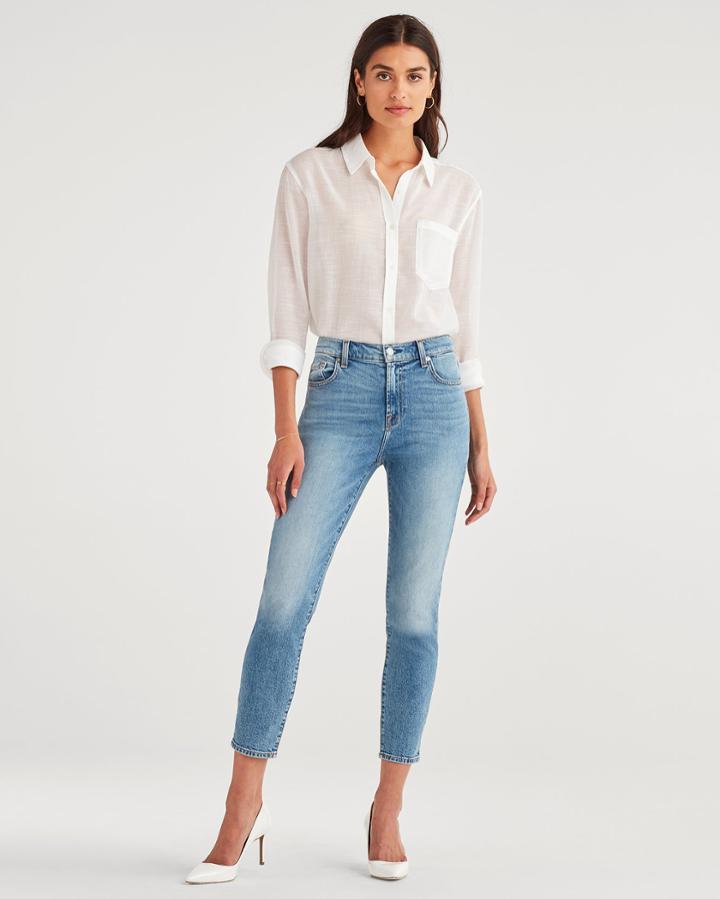 7 For All Mankind Women's High Waist Slim Jean In Sloan Vintage
