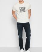 7 For All Mankind Men's Short Sleeve Blacked Out Tee In White