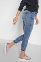 7 For All Mankind Ankle Skinny With Exposed Button Fly In Gold Coast Waves