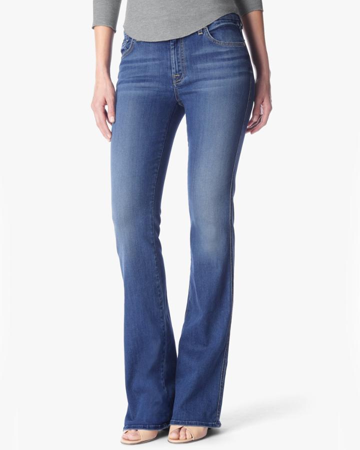 7 For All Mankind Women's B(air) Denim A Pocket Flare In Reign