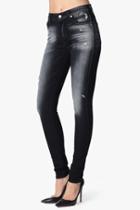 7 For All Mankind Slim Illusion High Waist Skinny In Ultimate Icy Black