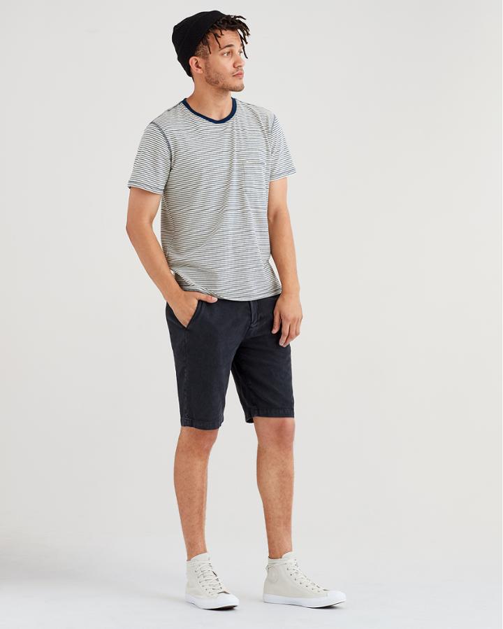 7 For All Mankind Chino Short In Washed Black