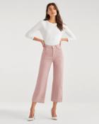 7 For All Mankind Women's Cropped Alexa Vintage Cord In Dusty Rose