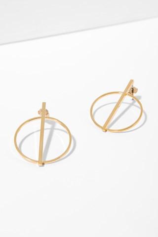 7 For All Mankind Raine Earrings In Gold