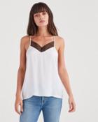 7 For All Mankind Cupro Cami In Natural White