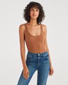 7 For All Mankind Women's Cashmere Blend Racer Back Tank In Penny