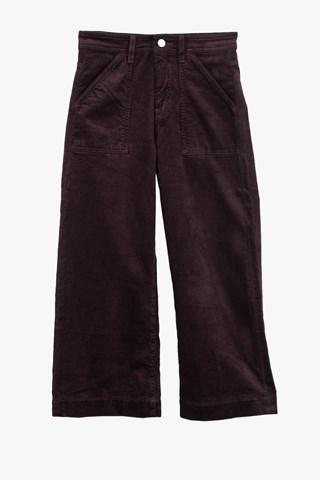 7 For All Mankind Culotte In Merlot Velvet