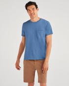 7 For All Mankind Men's Boxer Pocket Tee In Steel Blue