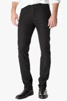 7 For All Mankind Cashmere Denim Slimmy Slim Straight In Black