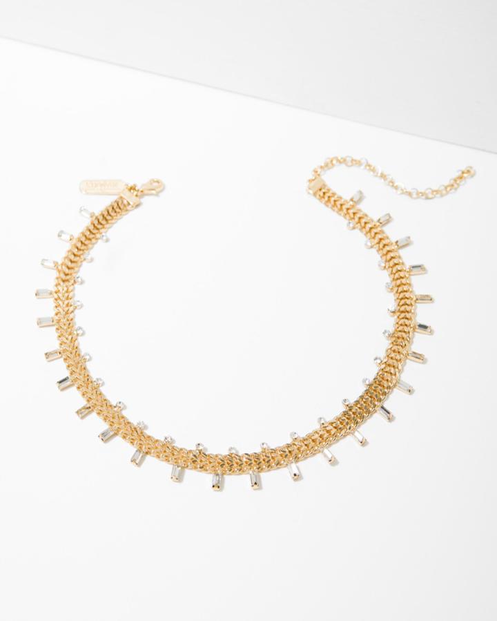 7 For All Mankind Women's The 2 Bandits Charlie Choker In Gold