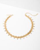 7 For All Mankind Women's The 2 Bandits Charlie Choker In Gold