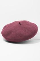 7 For All Mankind Brixton Audrey Beret In Heather Wine
