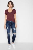 7 For All Mankind The Ankle Skinny With Destroy In Aggressive Madison Ave