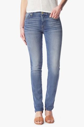 7 For All Mankind Kimmie Straight In Stretch Blue Orchid