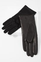 7 For All Mankind Amato Calf Hair Short Gloves In Black