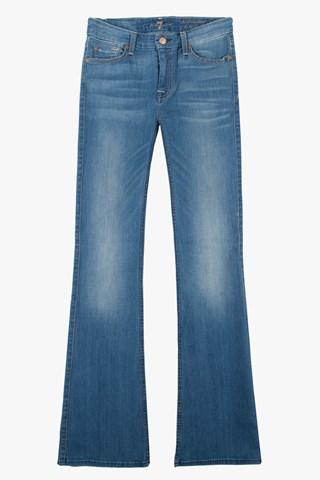 7 For All Mankind Short Inseam A Pocket Flare In Pagosa Light Springs