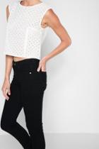 7 For All Mankind Eyelet Shell In White
