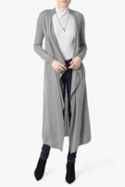7 For All Mankind Cashmere Duster Cardigan In Grey