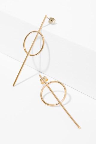 7 For All Mankind Full Circle Earrings In Gold