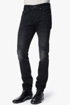 7 For All Mankind Vintage 7 Collection: Paxtyn Skinny With Clean Pocket In Destroyed Black