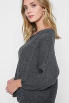 7 For All Mankind Ribbed Pullover In Heather Cinder