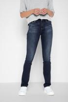 7 For All Mankind Karah Straight Leg In Cypress Sanded Dark