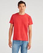 7 For All Mankind Men's Common Tee In Vintage Tomato