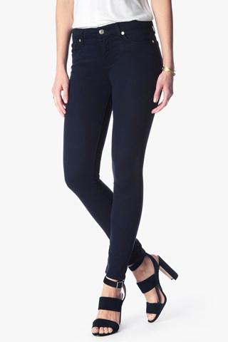 7 For All Mankind The Ankle Skinny In Midnight Blue Riche Sateen