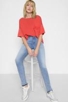 7 For All Mankind B(air) Denim High Waist Ankle Skinny With Released Hem And Side Splits In Mirage