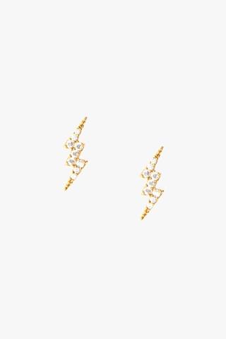 7 For All Mankind Thunder Earring Stud In Gold